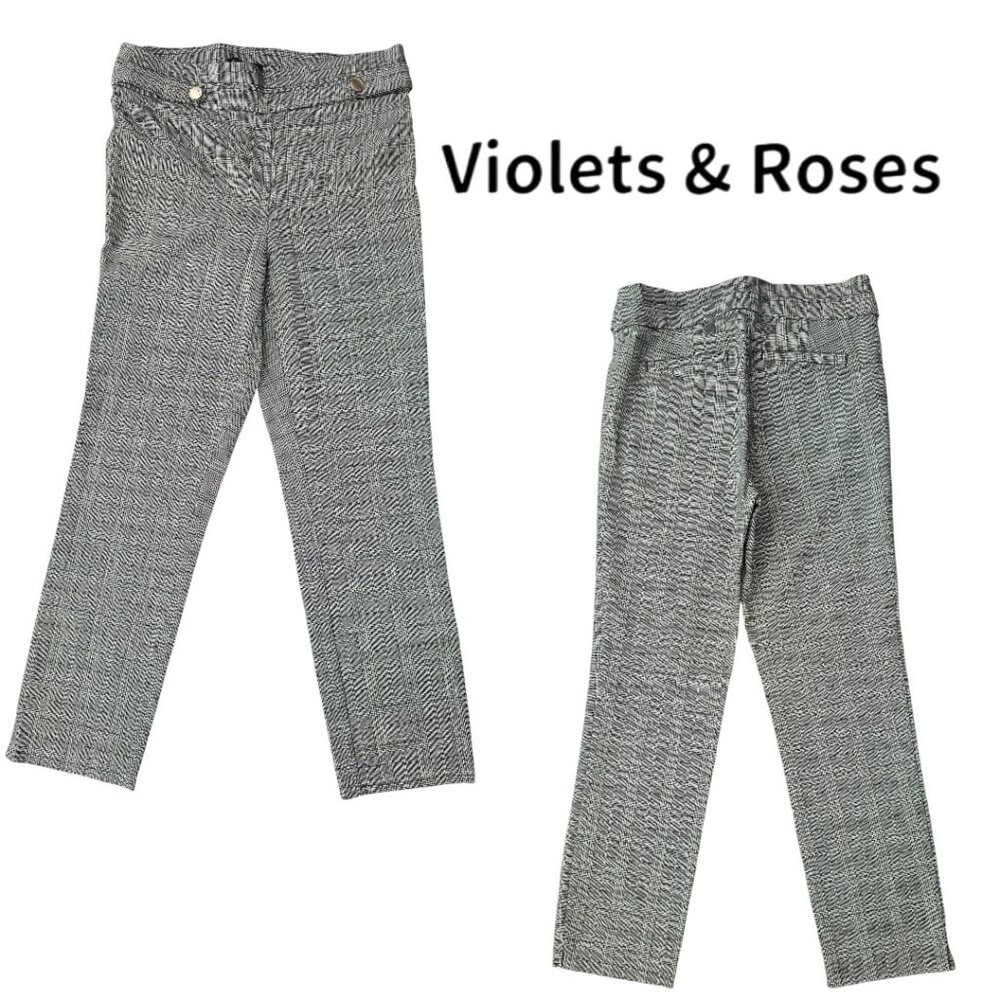 Violets and Roses Slim Straight Trousers Pants Women's Size 4
